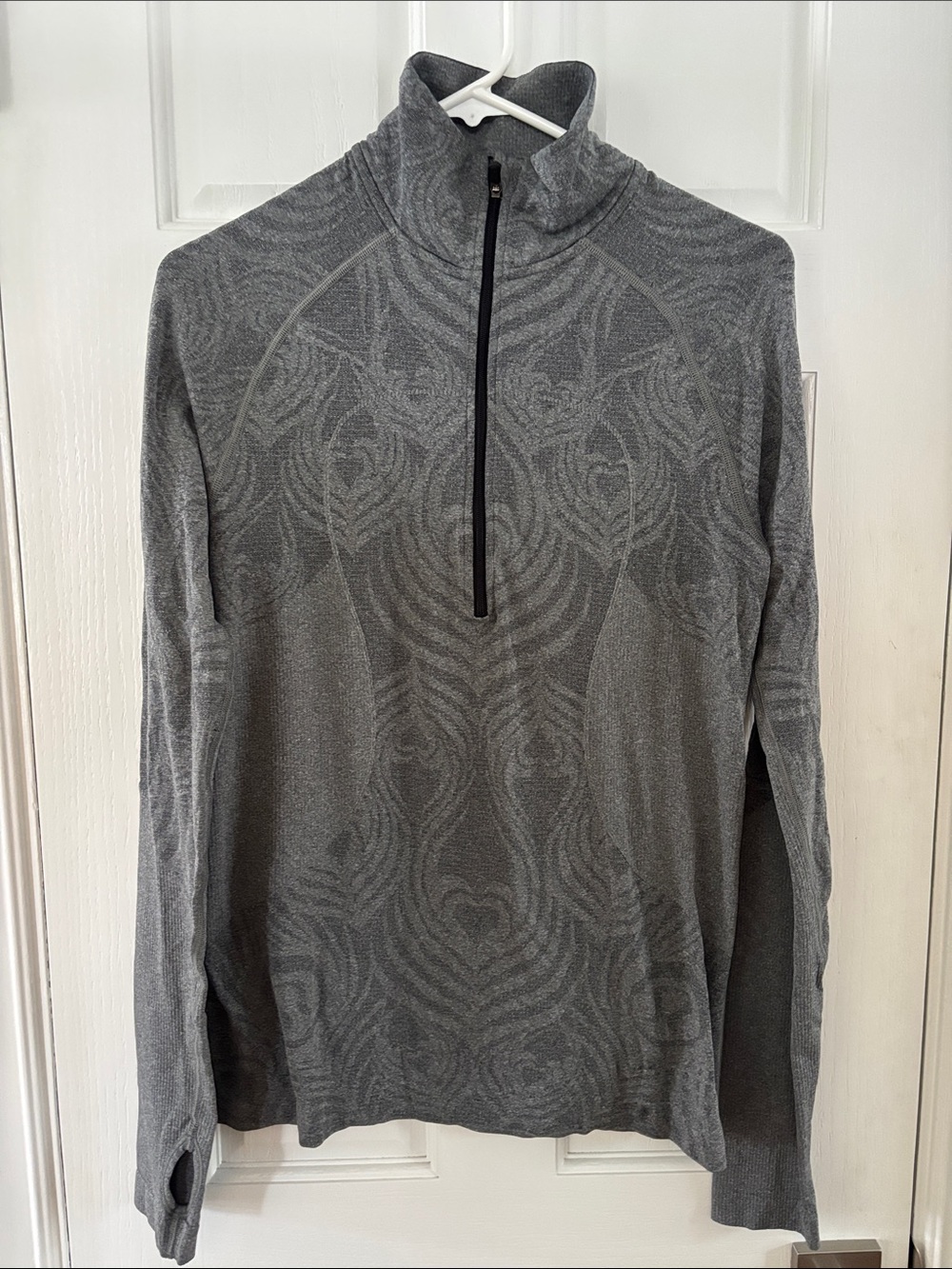 Lululemon Life Is Short 1/2zip Running Top Fitted Size 10 Gray
